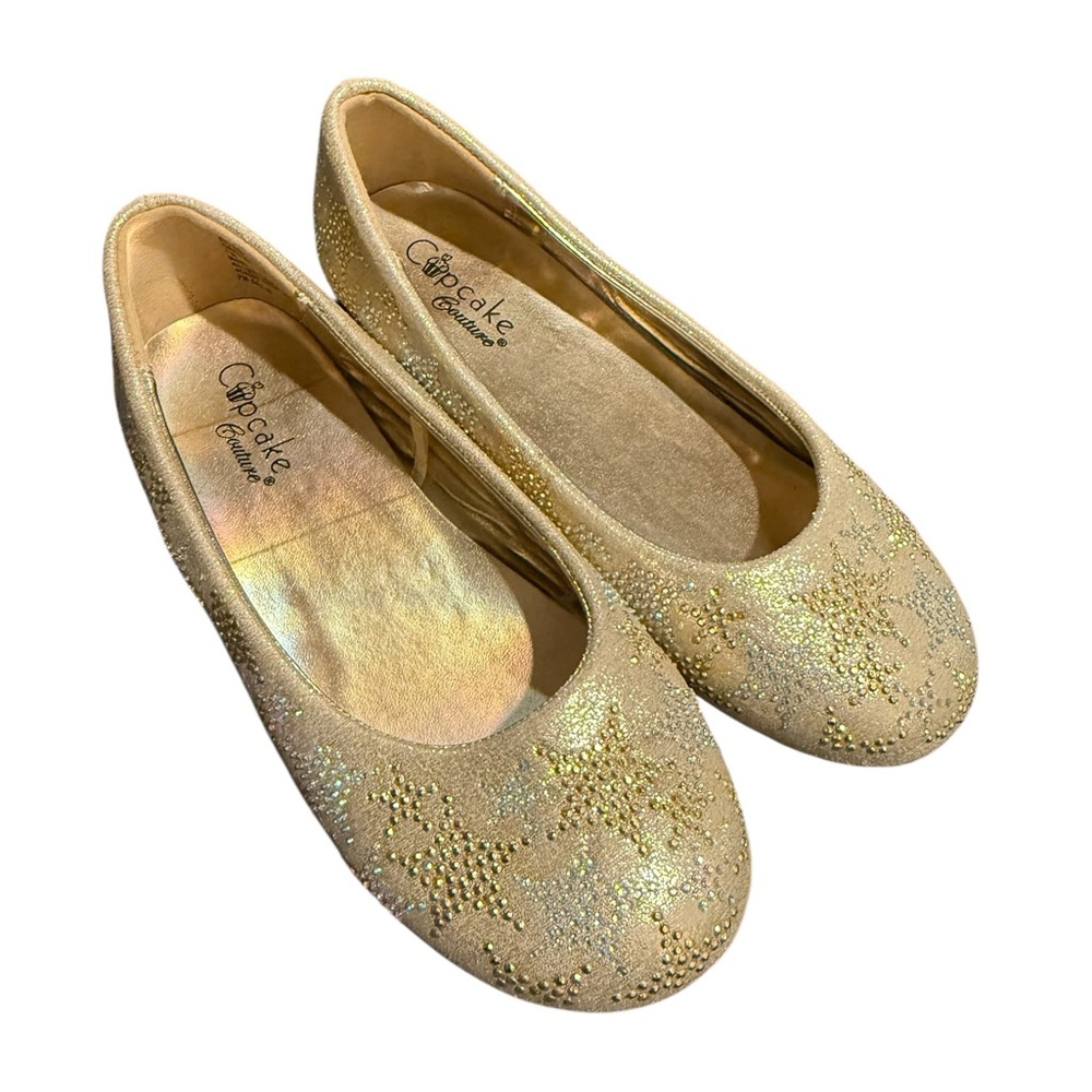 Cupcake Couture Gold Kids Dress Shoes